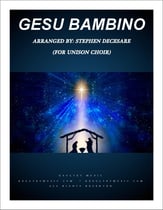 Gesu Bambino Unison choral sheet music cover